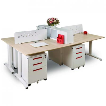 Module Bàn làm việc chân sắt cho 4 người UNMD02CS3